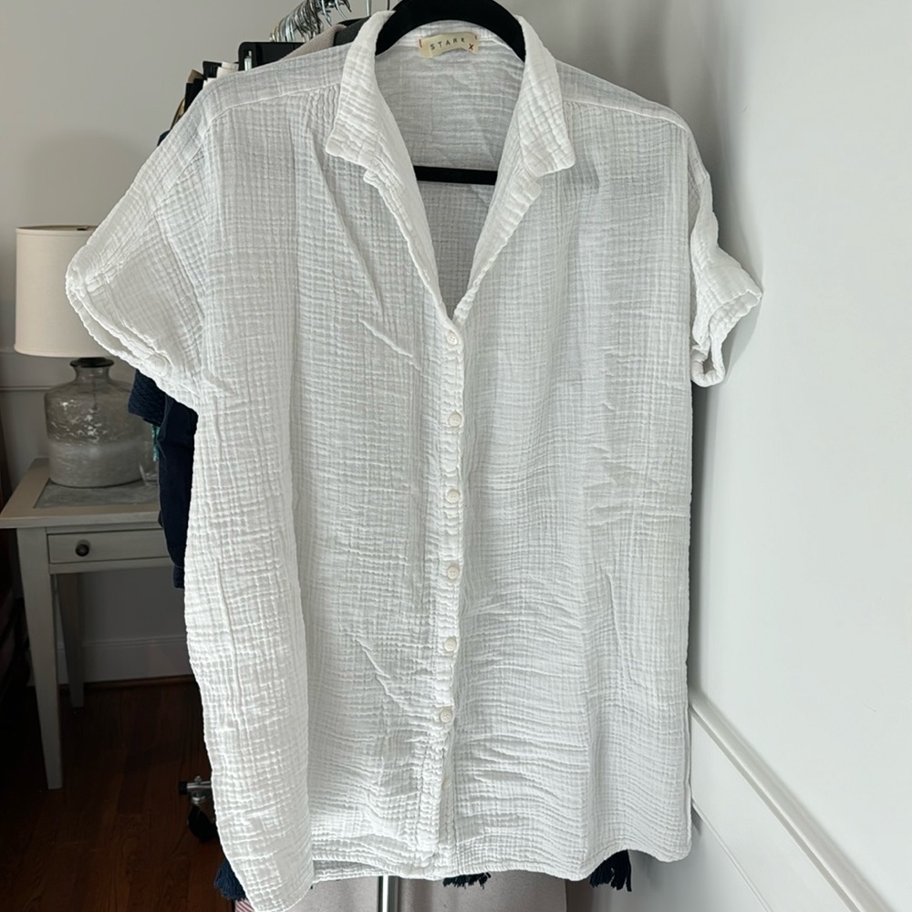 Stark cotton short sleeve cover up, Size XS. Great condition!